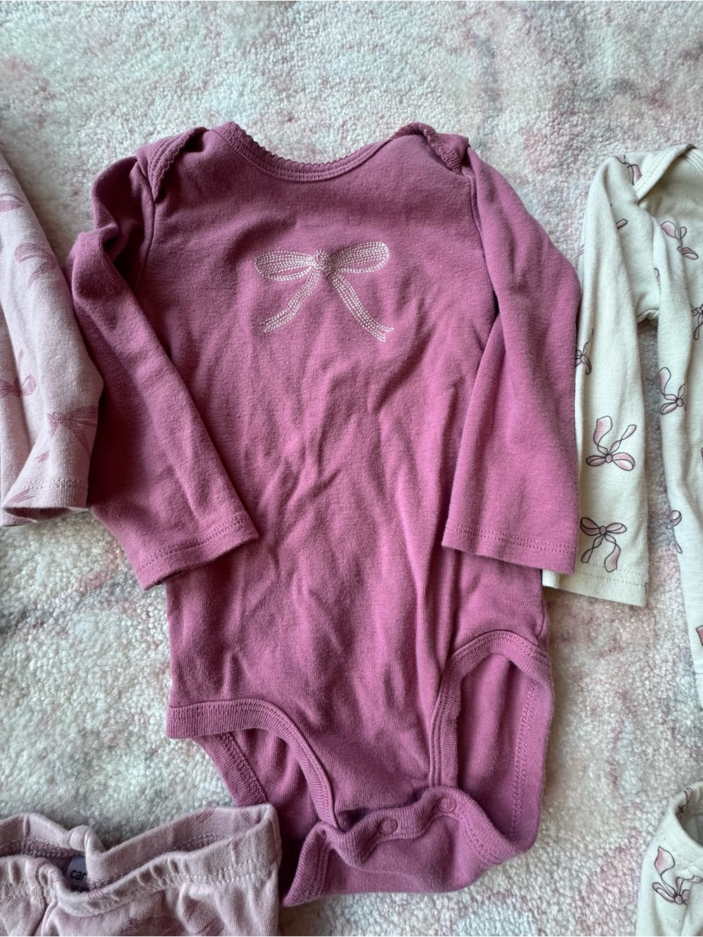 CARTERS— Girls Long Sleeve Bodysuit & Pants Bundle (18 Months) - Picture 3 of 4